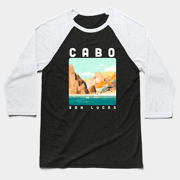 Cabo San Lucas Souvenir Mexico Family Group Trip Vacation Baseball T-Shirt by livania